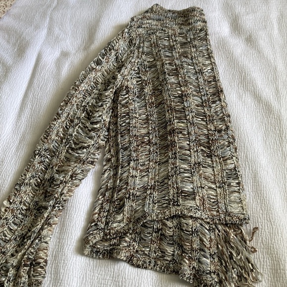 BCBGMaxAzria Cream Cardigan Sweater Open-Knit Design - Picture 4 of 4